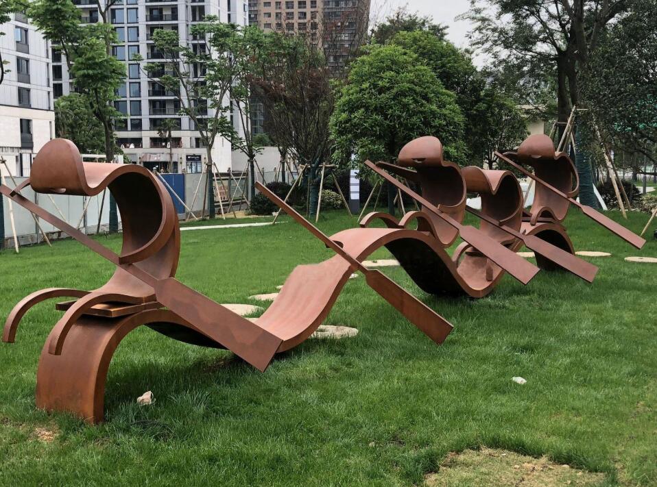 海港锈钢板造型